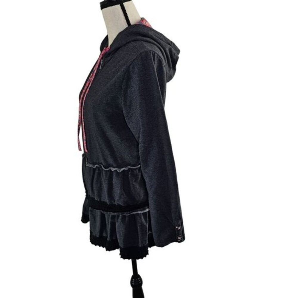 Matilda Jane Wise and Wonderful ruffle zip up hooded jacket Size Medium - Picture 8 of 10
